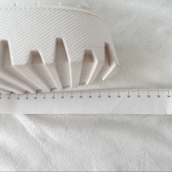 Zara White Lug Sole Lace-Up Leather Ankle Boots Size 5 - Picture 12 of 13